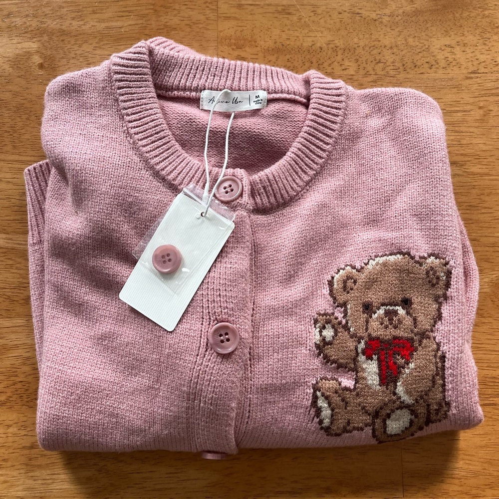 Pink Knit Cardigan